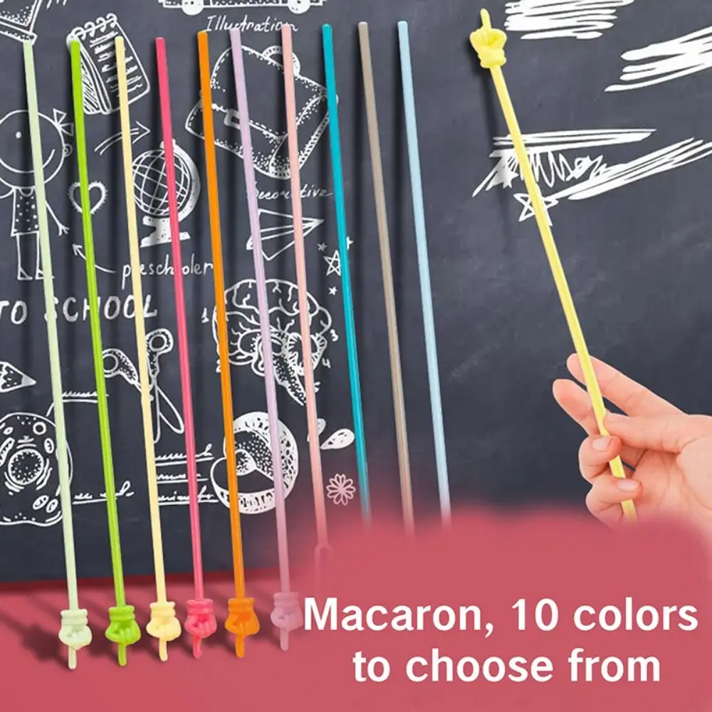 10Pcs/set Multipurpose Bendable Teaching Stick Colorful No Burrs Finger Reading Stick Smooth Hand Pointers Stick Office