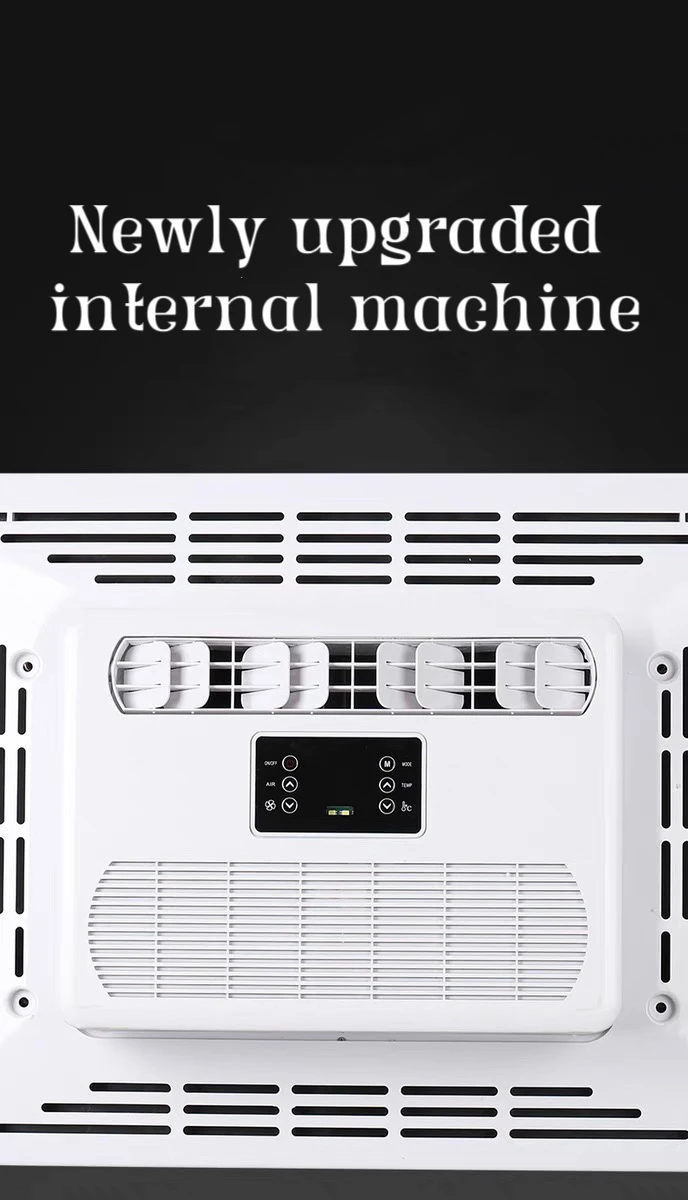 Integrated Dual Fan 12V 24V Rooftop Parking Air Conditioner for Truck, Car, RV Camper Vehicles