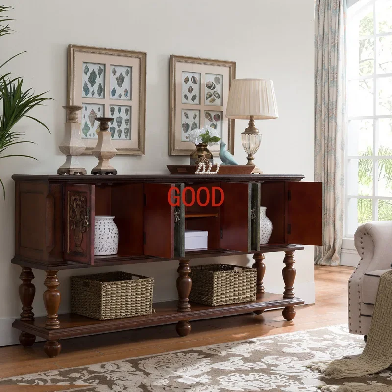 European-Style Entrance Cabinet Carved Creative Bottle Six-Door Lockers