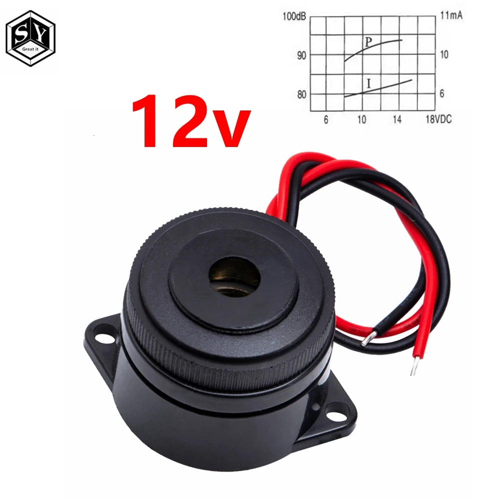 Hohe qualität QSI-2910 90DB summer 29,5x24,5mm DC 12V Aktive piezoelektrischen summer Kontinuierliche sound für arduino