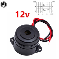 High quality QSI-2910 90DB buzzer 29.5x24.5mm DC 12V Active piezoelectric buzzer Continuous sound for arduino