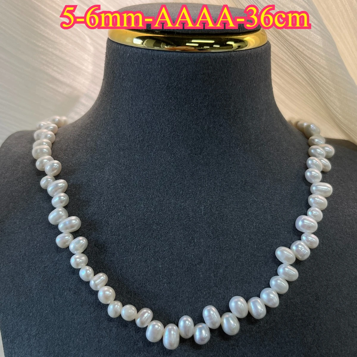 

5-6mm AAAA New Hot Sale White Natural Freshwater Pearl Irregular Oval Spacer Bead Jewelry Make DIY Necklace Bracelet Women Gift