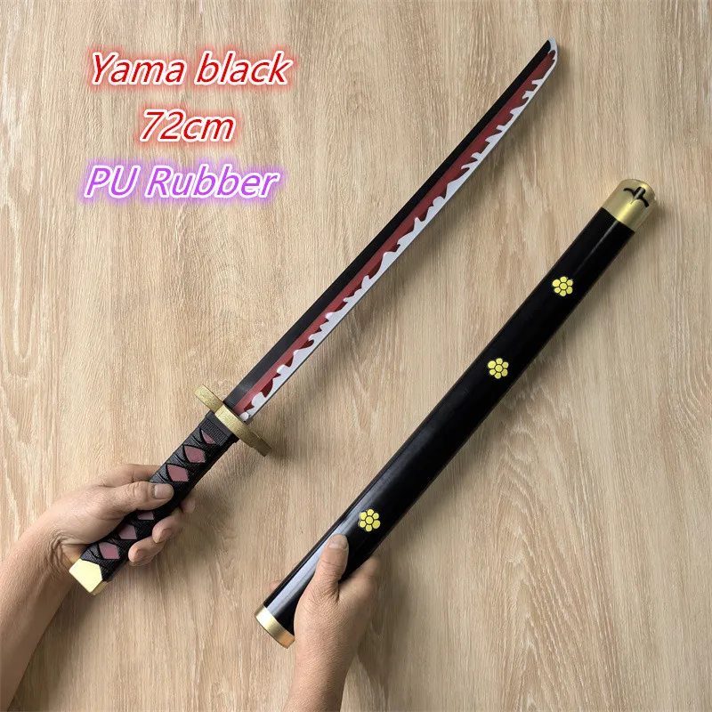 1:1 Cosplay Roronoa Zoro Katana Sword PU Qiu Shui Sword Aki Mizu Samurai Weapon Party boy Gifts Role Playing model 72cm