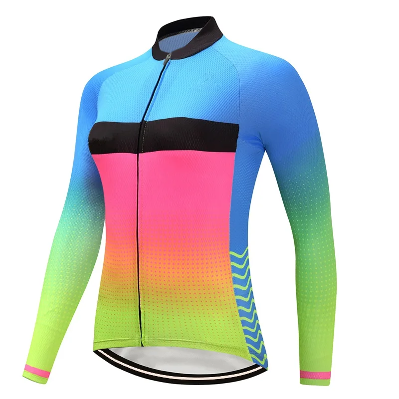 

Fashion Women Long Sleeve Cycling Top Road Bicycle MTB Clothing Wear Sweater Garment Jersey Shirt Racer Sport Jacket Endurance