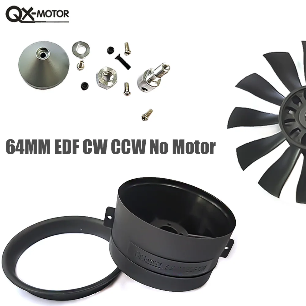 QX-Motor 64mm EDF CW CCW 12 Blades Without Motor Ducted Fan For Airplanes RC Model DroneToy Parts