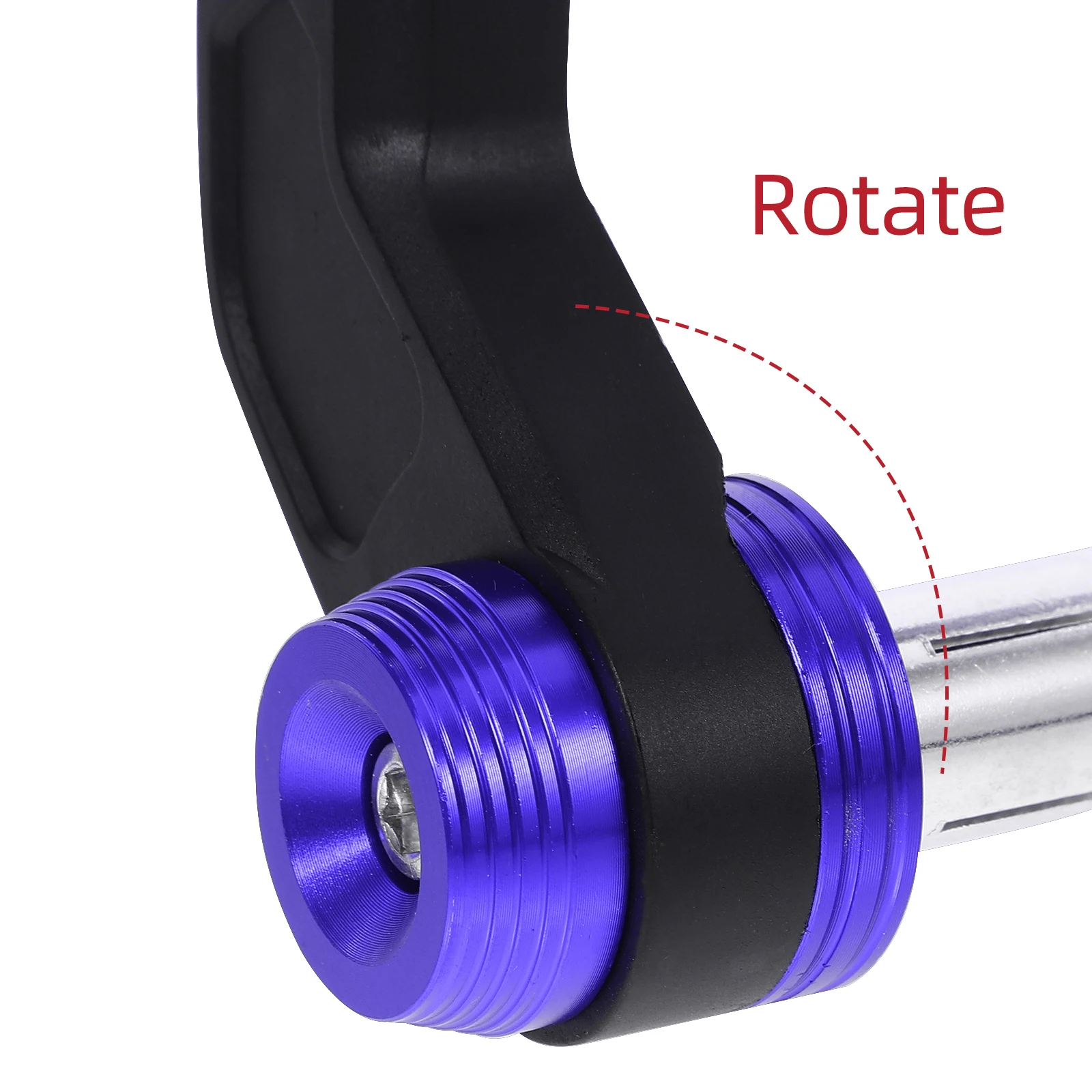 

2PCS Motorcycle Handguards Blue Universal Plastic Aluminum ATV Hand Protection Windproof Cover Guards Handlebar Accessories