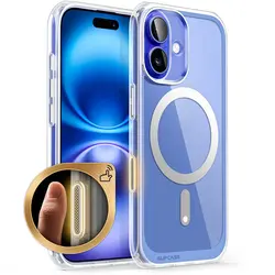 For iPhone 16 Plus Case with Camera Control Capture Button SUPCASE UB Mag Series Slim Clear Shockproof Magnetic Phone Case