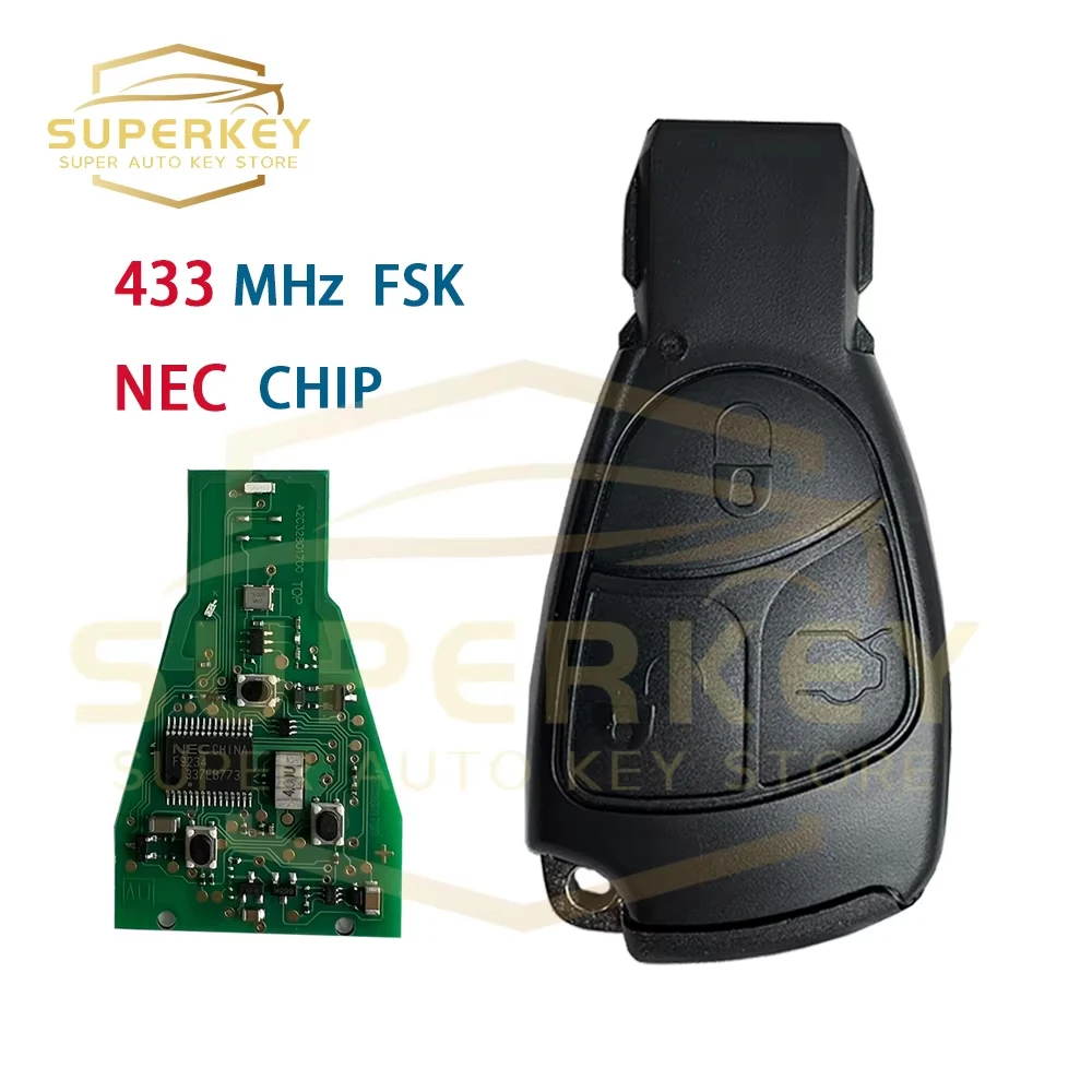 

SUPERKEY дистанционный автомобильный ключ для Mercedes Benz NEC PCB, сменный смарт-ключ с держателем аккумулятора C M B E CL SL W203 W204 W211 W201