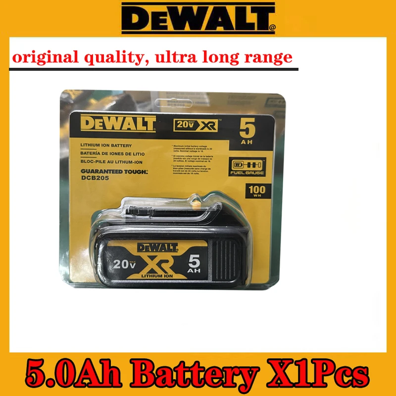 20V 5000mAh Original Dewalt Battery and charger  For Dewalt 18V DCB DCC DCD DCS DCF DCG D Power tool series Battery