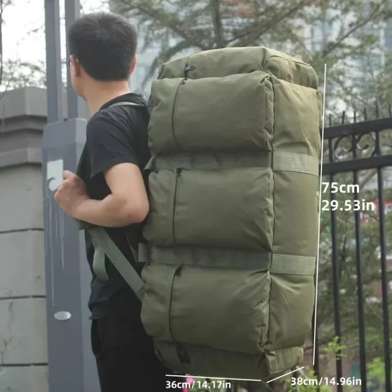 100L Tactical Hiking Backpack - Durable Oxford Cloth, Multi-Pocket Design for Luggage & Gear Storage, Water-Resistant
