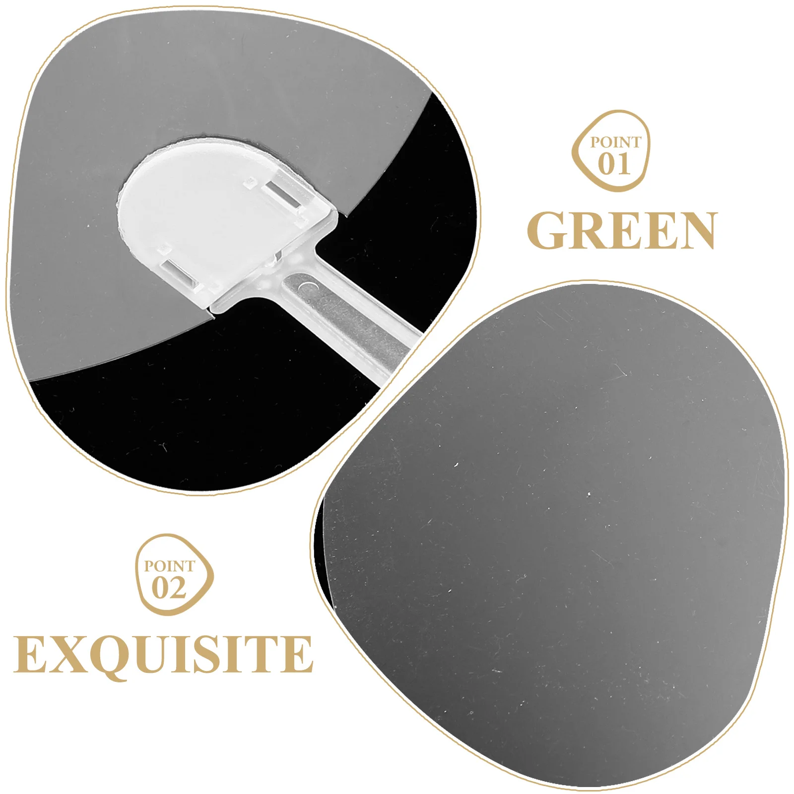 

8pcs Blank Round Fans DIY Graffiti Plastic Hand Fans Folding White PVC Transparent Kids Painting Decorative Supplies Summer