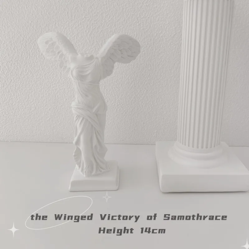 Decoration of Greek Victory Goddess Statue, Angel Wings Resin Sculpture,Home Decoration Cabinet,Office Desk,Bookshelf Decoration