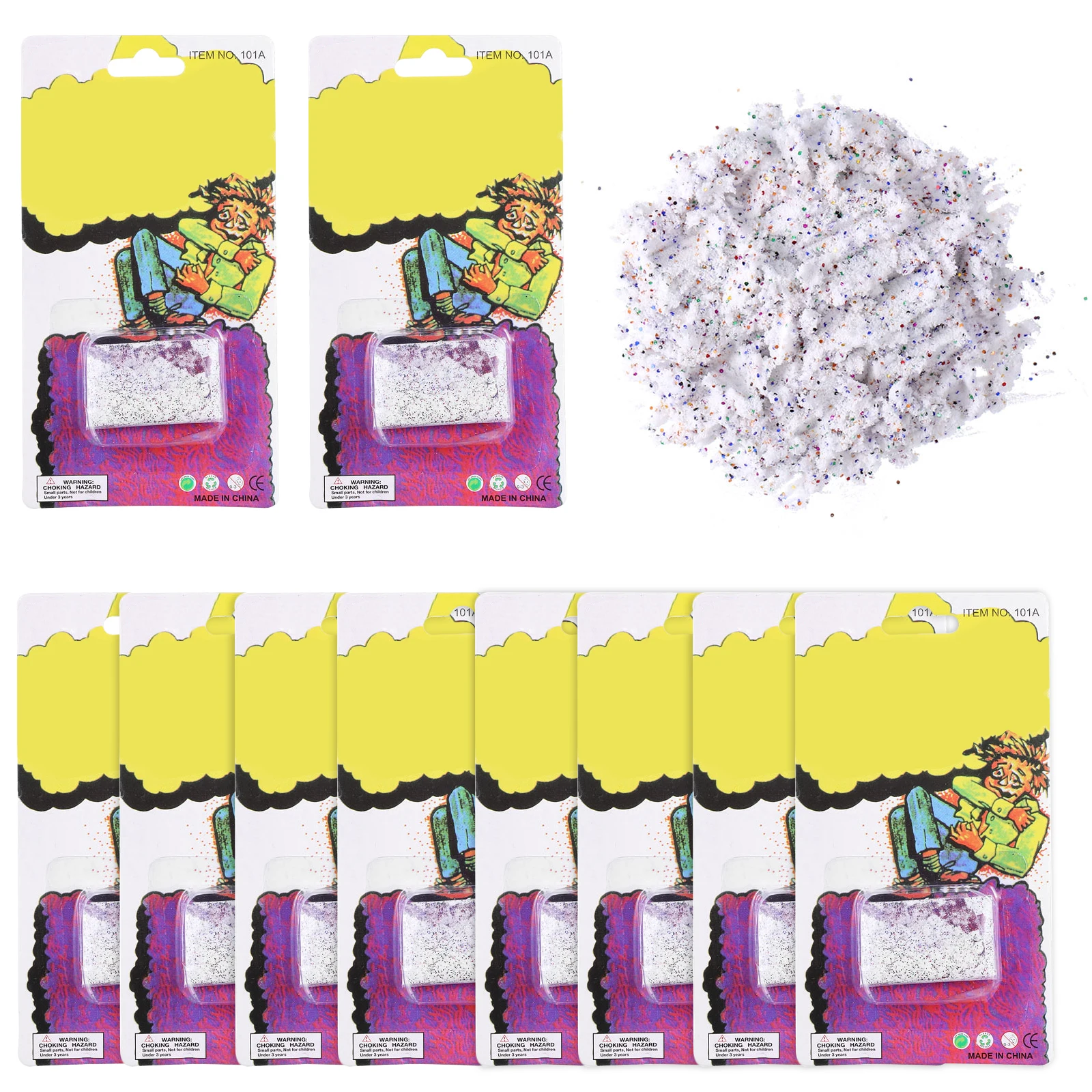 10 pezzi di trucco di Halloween puntello prurito in polvere scherzo puntello scherzo prurito in polvere perfetto per i materiali per feste del primo di aprile