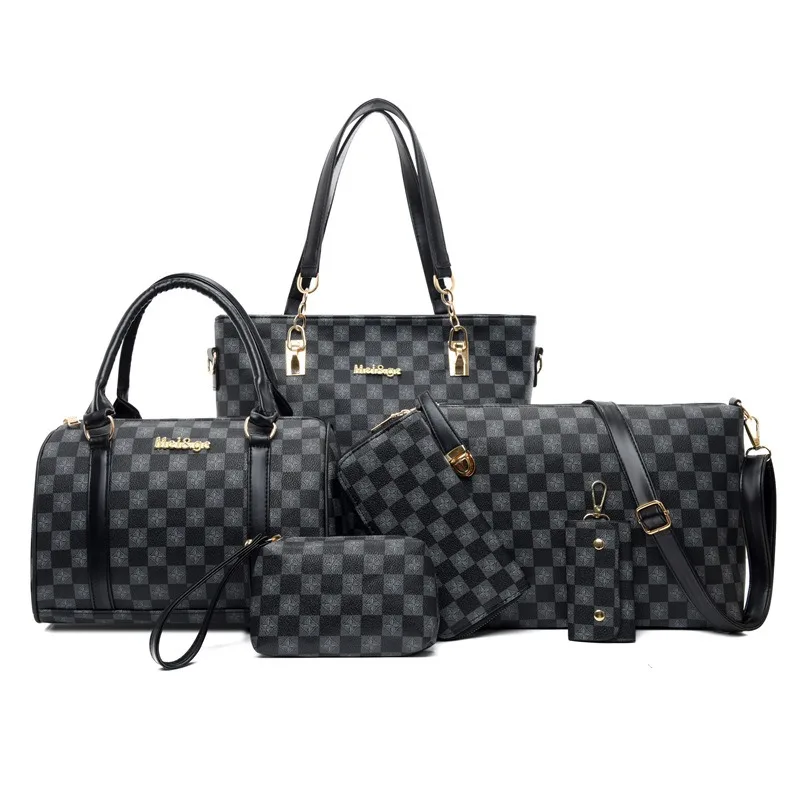 

2025 New Women's Printed Handbag Set 6-Piece Tote & Shoulder Bag Fashion Crossbody Purse Stylish Mother-Daughter Matching
