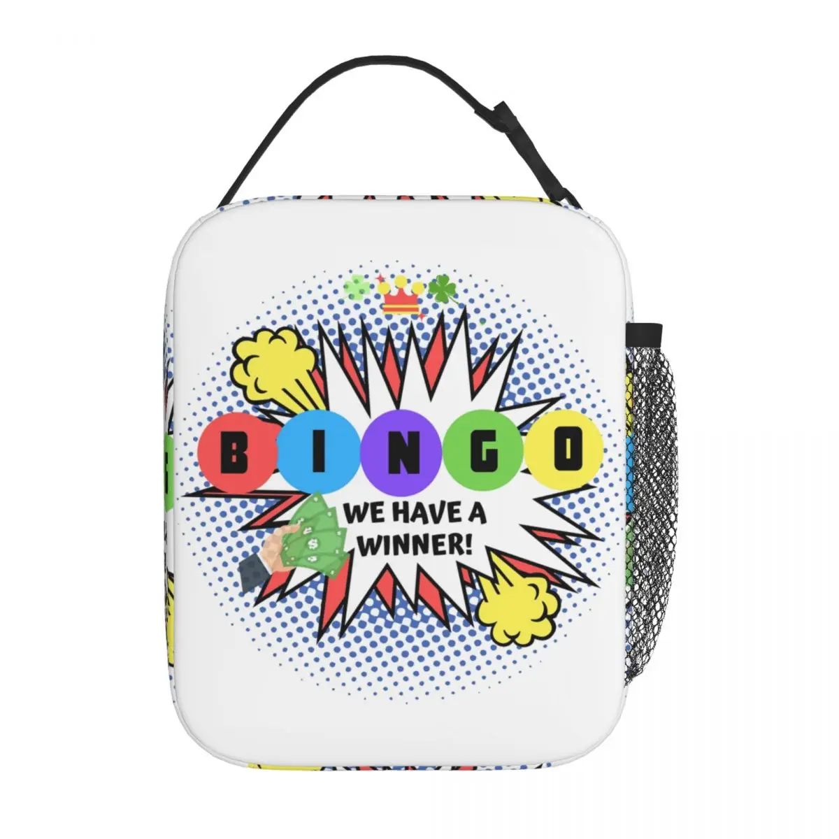 بينغو لدينا الفائز معزول حقيبة حمل الغداء للنساء ورقة لعبة قابلة لإعادة الاستخدام الحرارية برودة بينتو صندوق أطفال أطفال المدارس