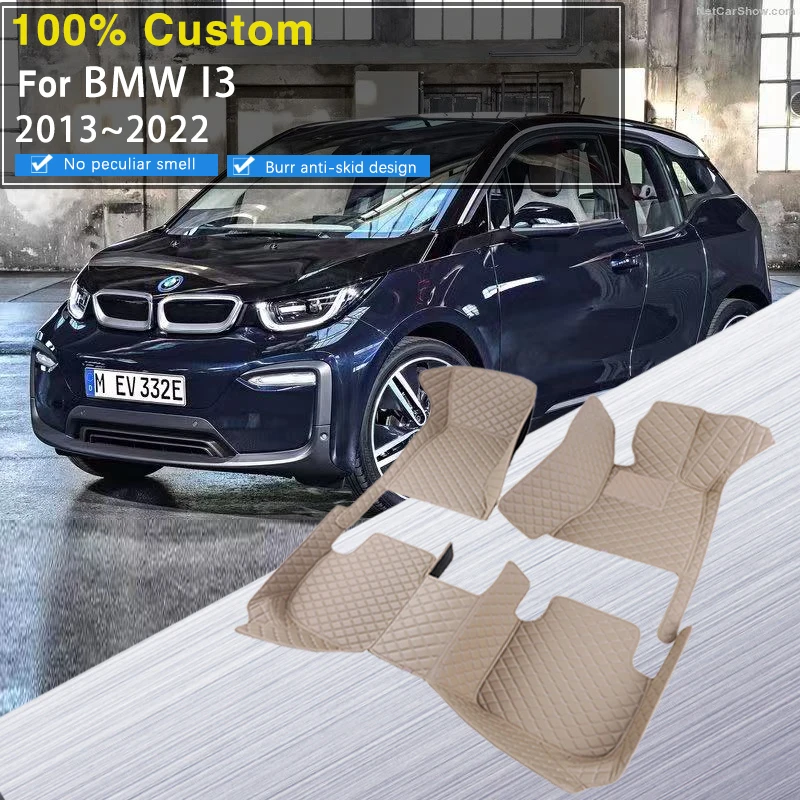 

Car Floor Mats For BMW I3 I01 2013~2022 Grey Color Slight Flaw Set Right Hand Driver Foot Pads Discount Leather Car Accessories