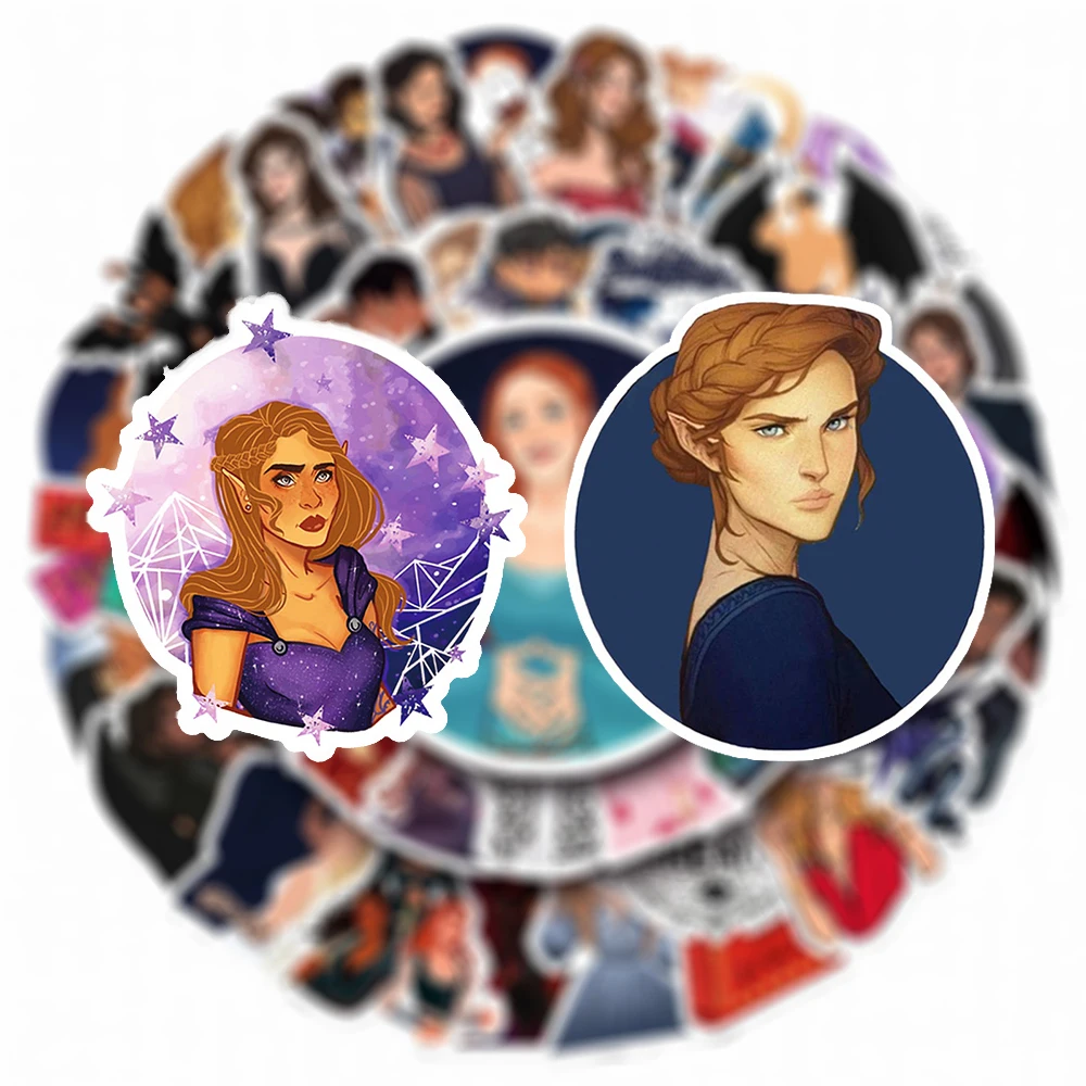 

10/30/50pcs TV Series Acotar Merchandise Stickers Funny Cartoon Decals DIY Scrapbook Phone Luggage Graffiti Sticker Decoration