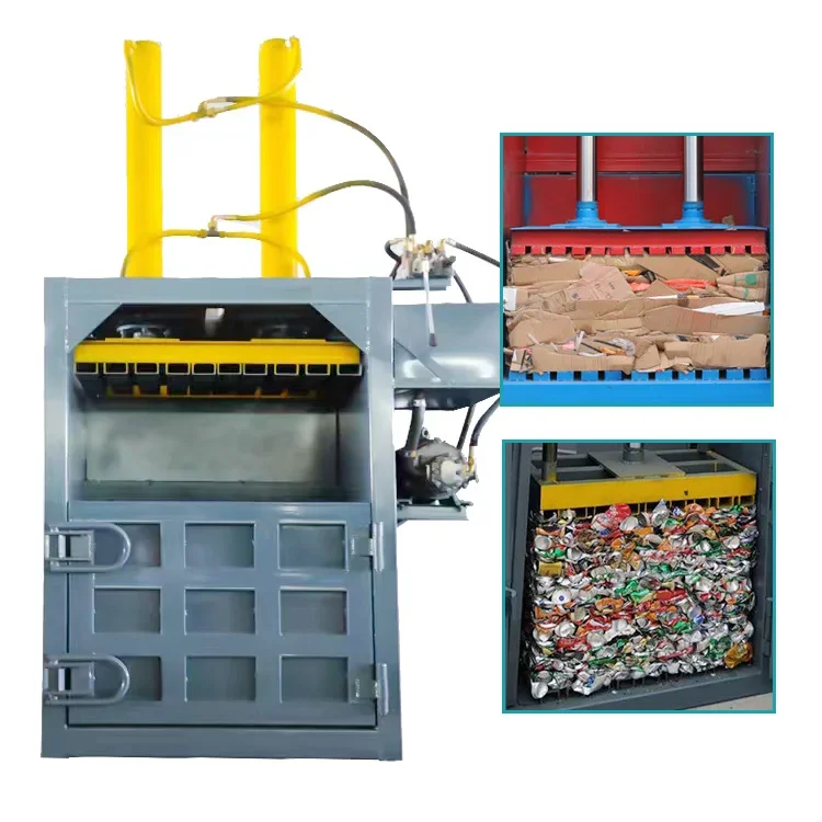 Hydraulic Small Sawdust Metal Plastic Cardboard Baler Compactor Prices Pet Bottle Press Baler Machine For Sale