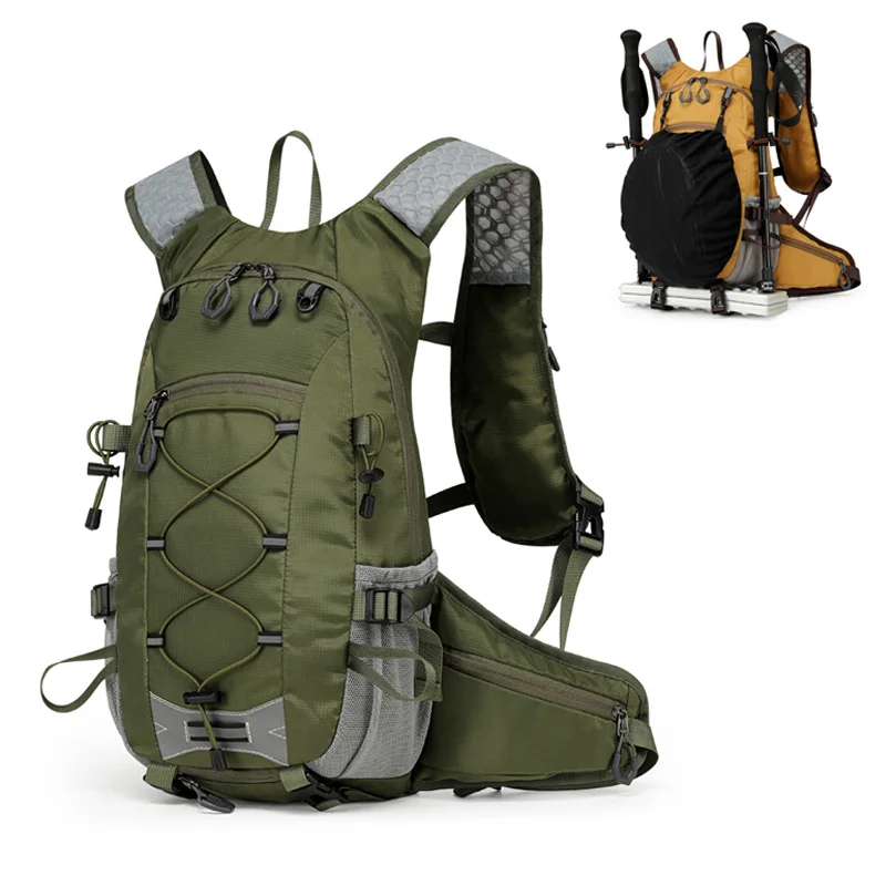 Waterproof fabric sports outdoor hiking backpack, multi-functional rucksack for cycling, camping and daily commuting