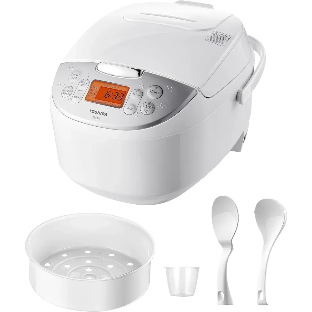 #ll # Rice Cooker 6 Cup Uncooked – Japanese Rice Cooker With Fuzzy Logic Technology, 7 Cooking Functions, Digital Display Q