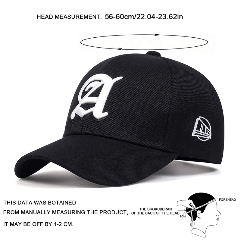 Fashion Letter A Embroidery Baseball Caps Spring and Autumn Outdoor Adjustable Casual Hats Sunscreen Hat