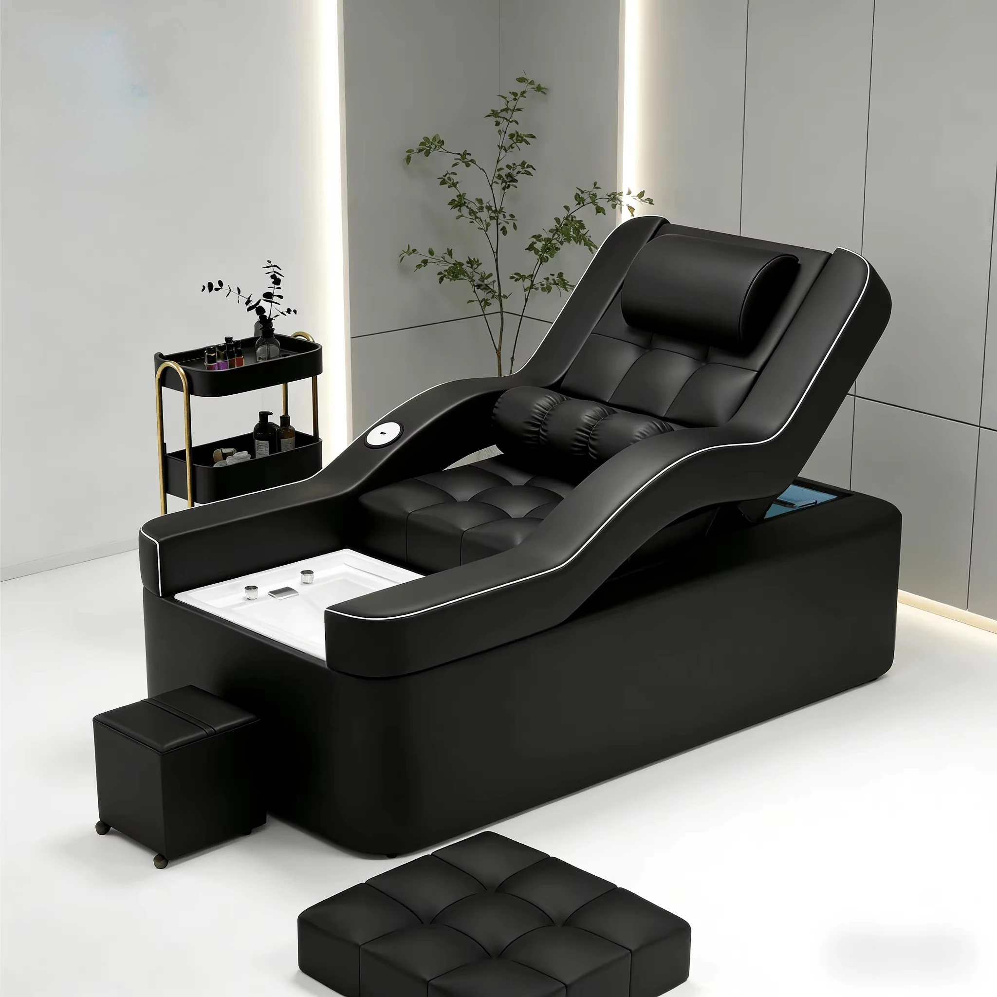 

Shampoo Salon Furniture Sink Shampoo Chair Electric Lifting Foot Therapy Japanese Head Therapy Bed Can Lie Down