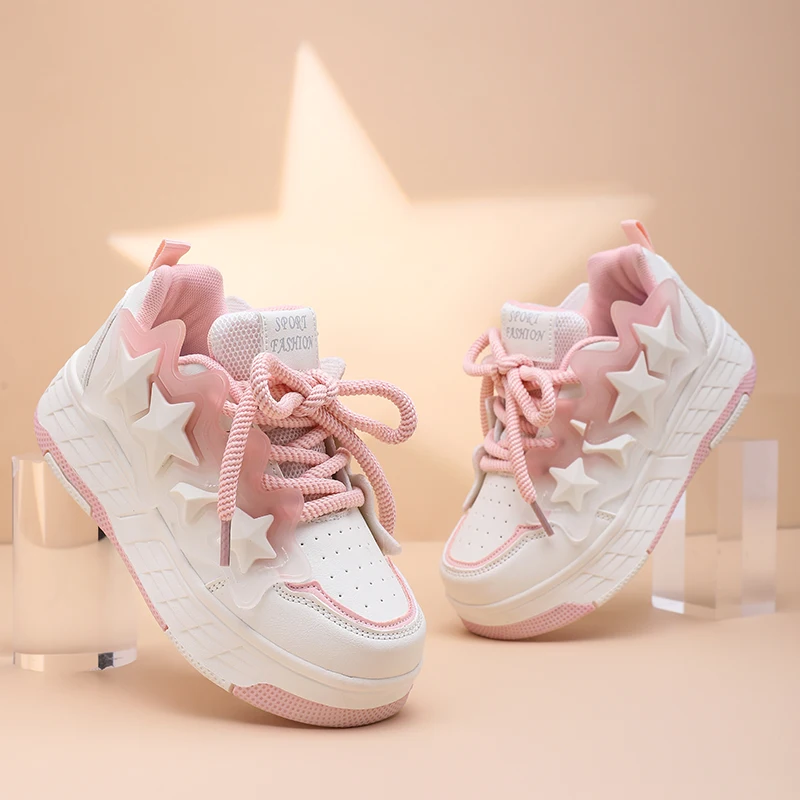2026 Kids Two Wheels Roller Skating Shoes With Light Magic Stick Walking Shoes Detachable Wheels Roller Skate Shoes For Teenager