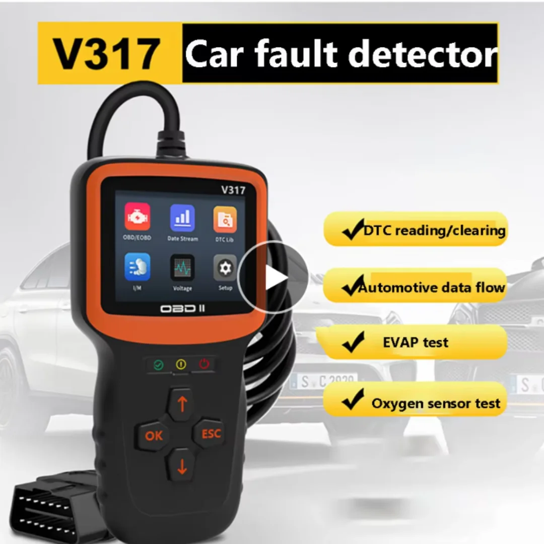 

Новый сканер OBD2 V317, автоматическая проверка двигателя автомобиля, считыватель прозрачных кодов неисправностей, автомобильный диагностический тестер сканирования, инструменты OBDII/EOBD, инструмент сканирования