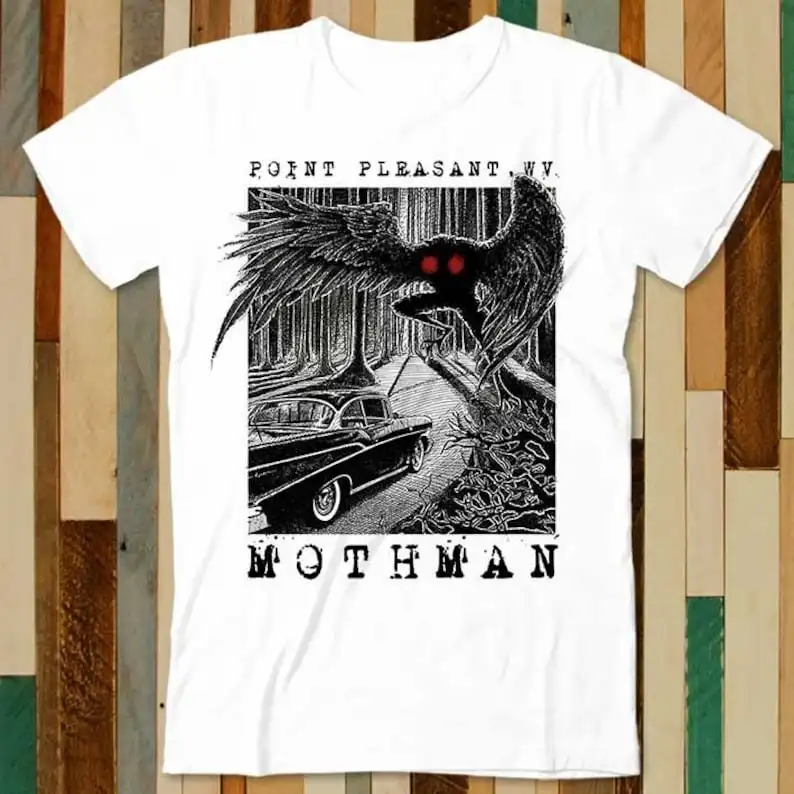 Mothman Encounter Point Pleasant T Shirt Adult Unisex Men Women Retro Design Tee Vintage Top A4822