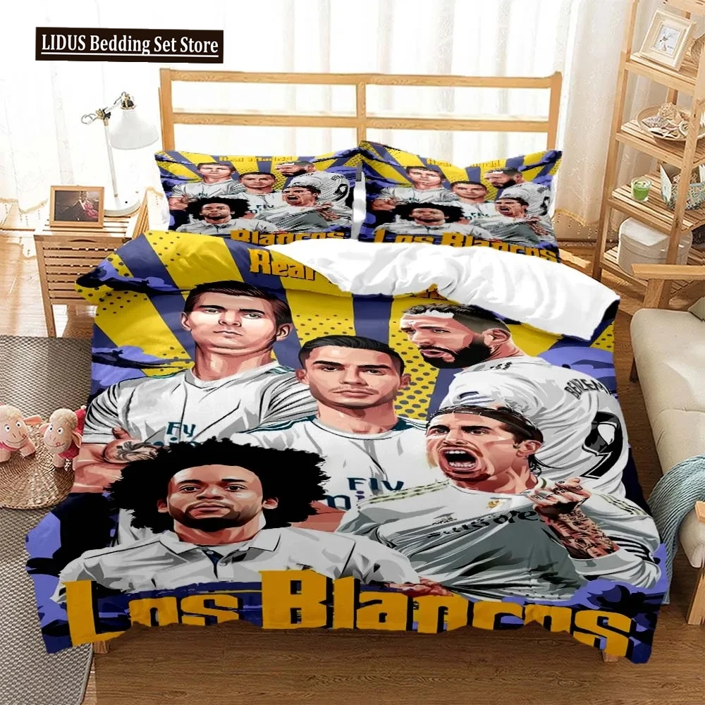 

Fashion Football Star 3D Printed Bedding For Boys Queen Bedding Set Soft And Comfortable Customized King Size Bedding Set