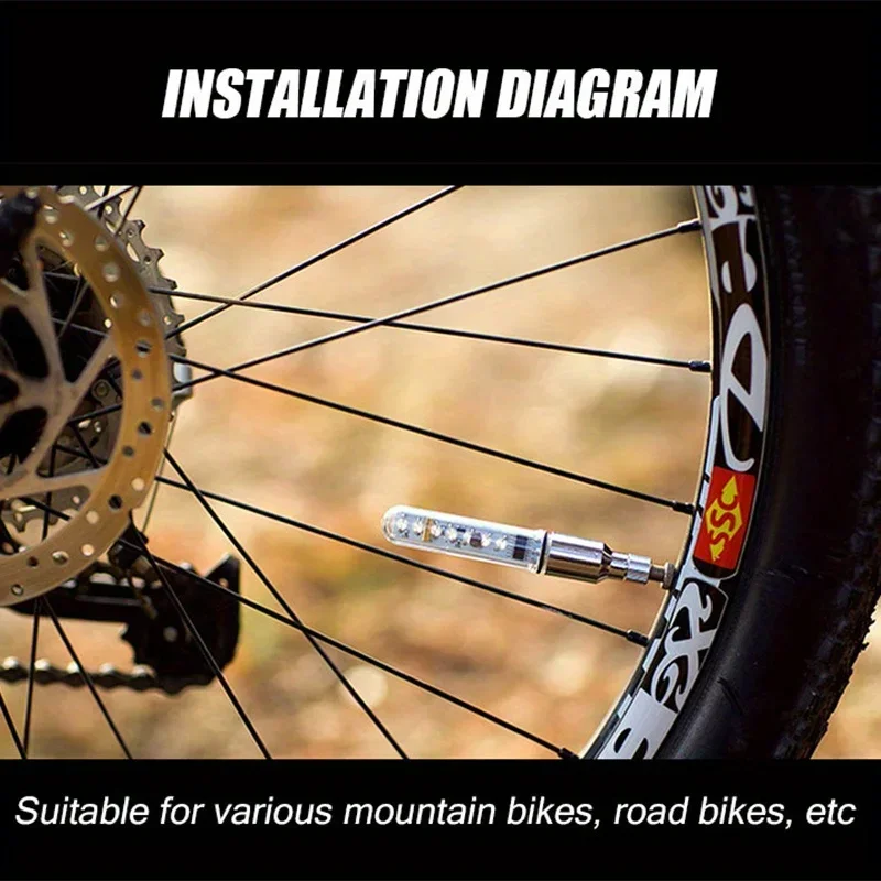 

Bike Air Nozzle Light Rainproof Bicycle Hot Wheels led Shock Sensation Cycling Wheel Lights