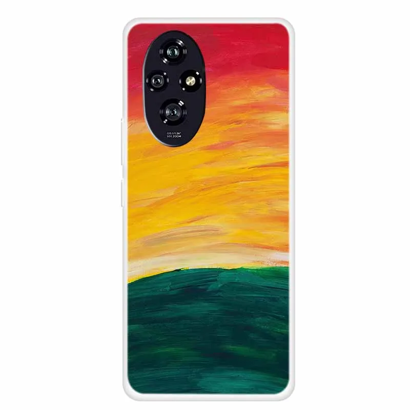 Transparent Clear Soft Case for Huawei Honor 200 Silicone TPU Phone Back Cover for Honor 200 pro Lite Shield Marble Print Coque