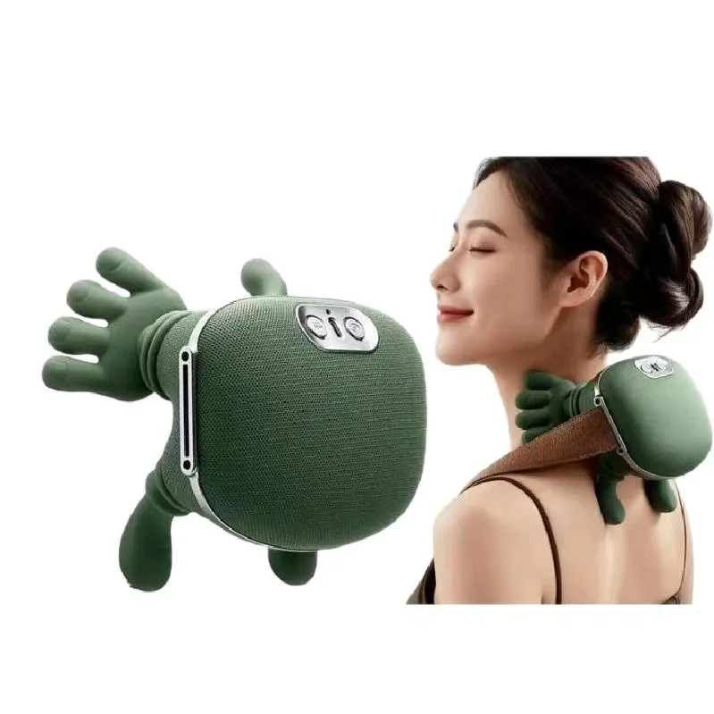 Portable 2-in-1 Neck Shoulder Massager, Imitating Hand Pressure Massage, Skin-Fit Electric Tool for Home Office Travel