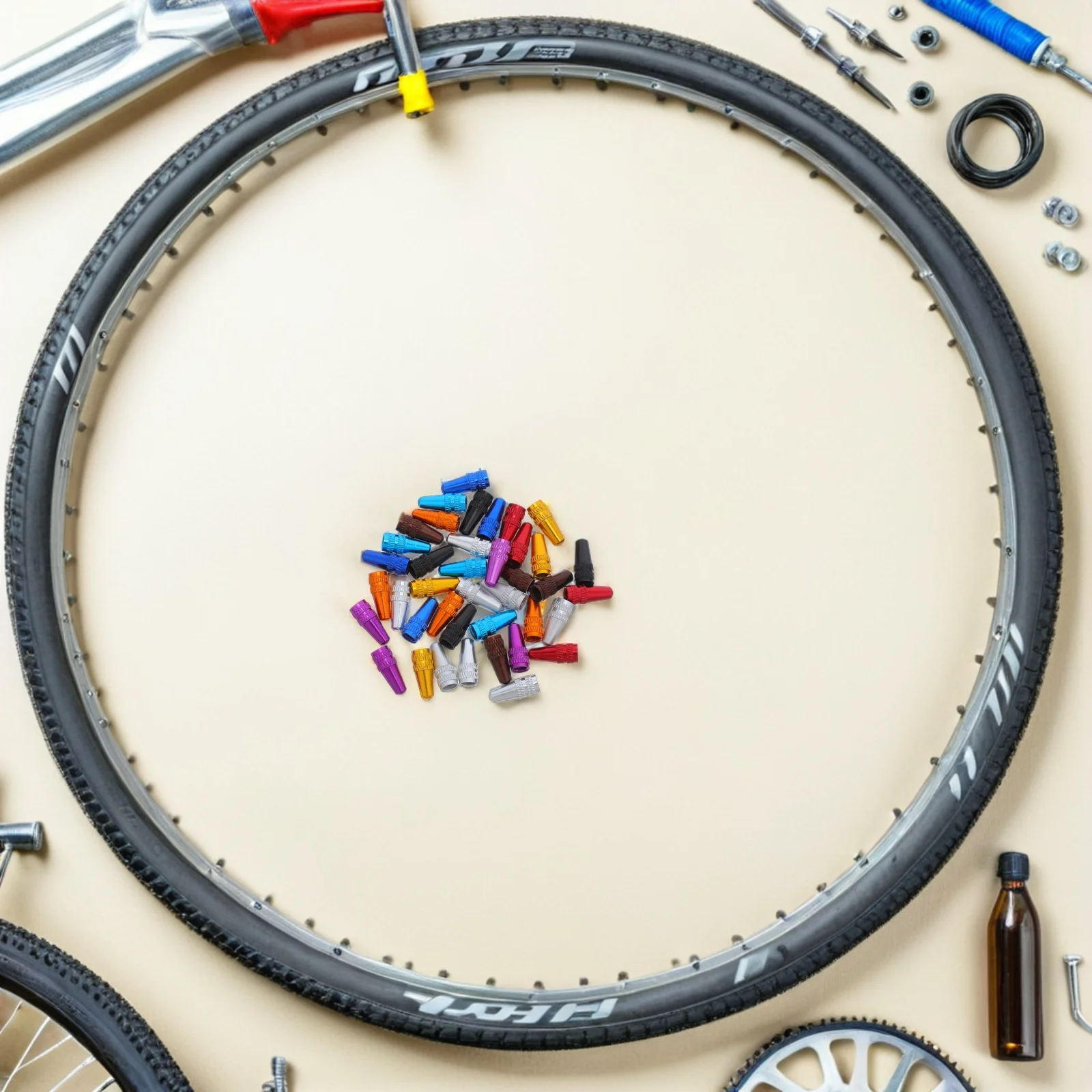 

40 шт. декоративных колпачков для велосипедных вентилей, прочные накладки на воздушные клапаны для горных, шоссейных и электровелосипедов