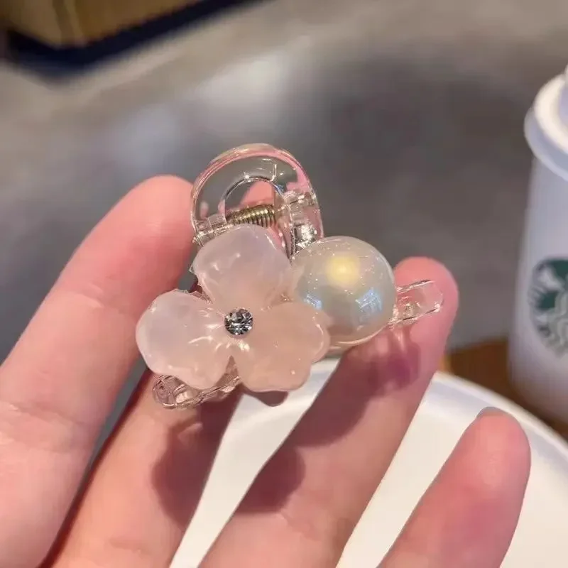 اتجاه 2025! جيلي يشعر الأزهار اللؤلؤ مقاطع شفافة الجنية الشعر السيطرة لطيف الجانب/الجبهة مقاطع الشعر الجمالية عالية للفتيات #6