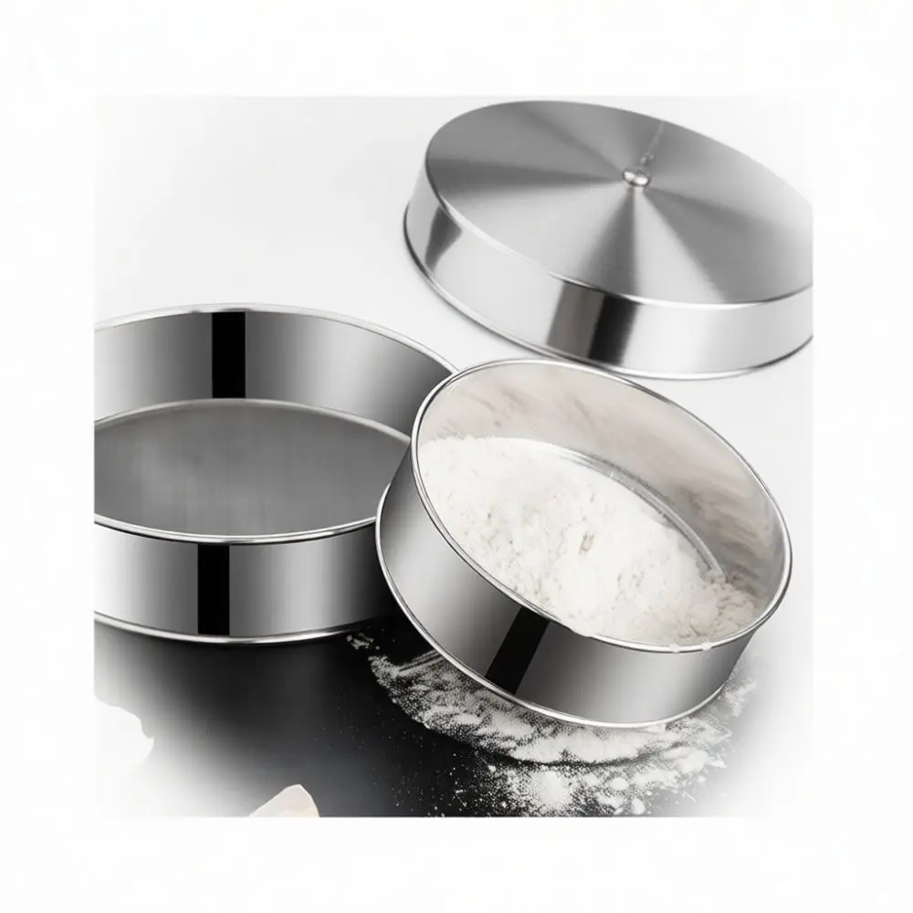 Durable Stainless Steel Mesh Sieve Handheld Flour Sifter Baking Tool Kitchen Gadget Fine Powder Filter For Home Cooking