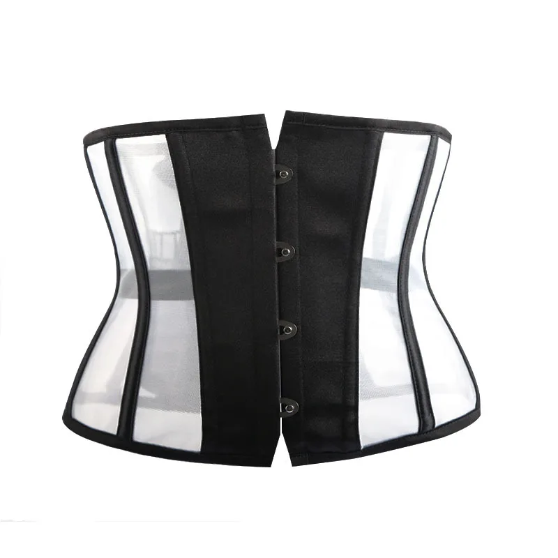 

4Button Hollow Out Spiral Steel Bones Slimming Waist Trainer Short Underbust Corsets for Women Plus Size Clothing for Women