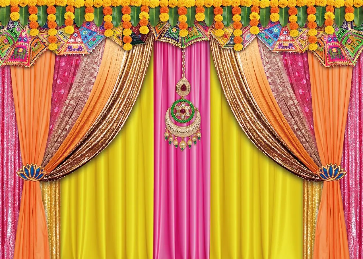 Indian Traditional Diwali Pooja Party Photo Backdrop Indian Bridal Shower Wedding Photography Background