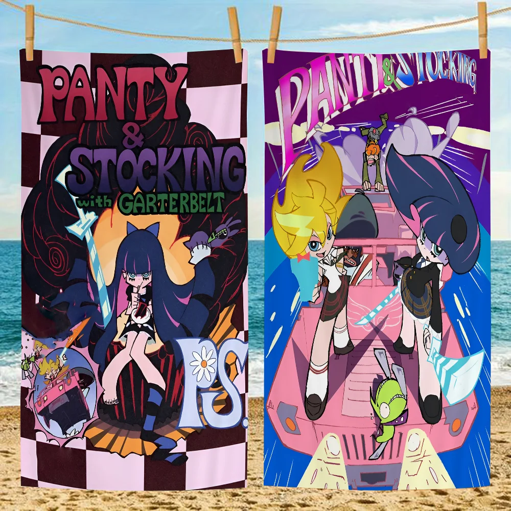 

Panty And Stocking With Garterbelt Anime Big Microfiber Beach Towels Quick Dry Towel Sand Beach Towels Pool Towel