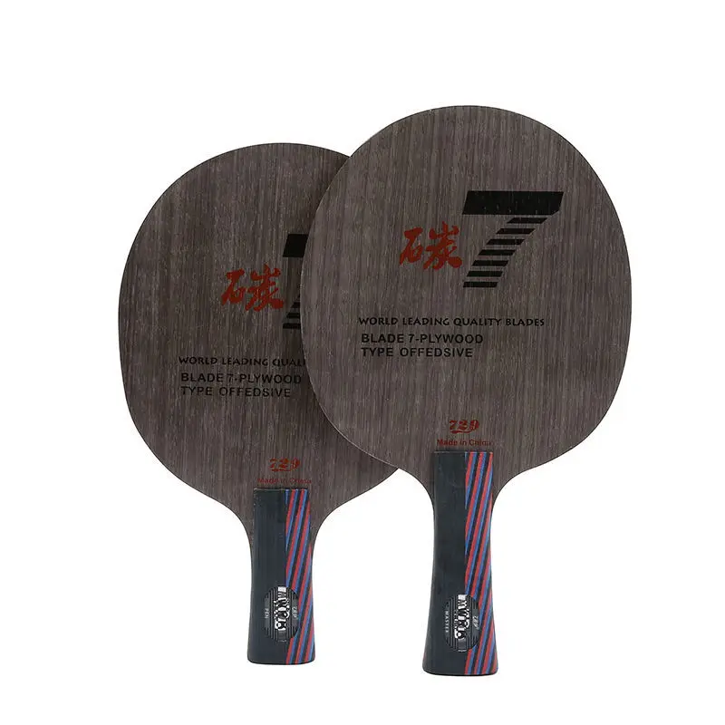 

729 Table Tennis Racket Red and Black Carbon King 7.6WRB Table Tennis Rubber Baseplate
