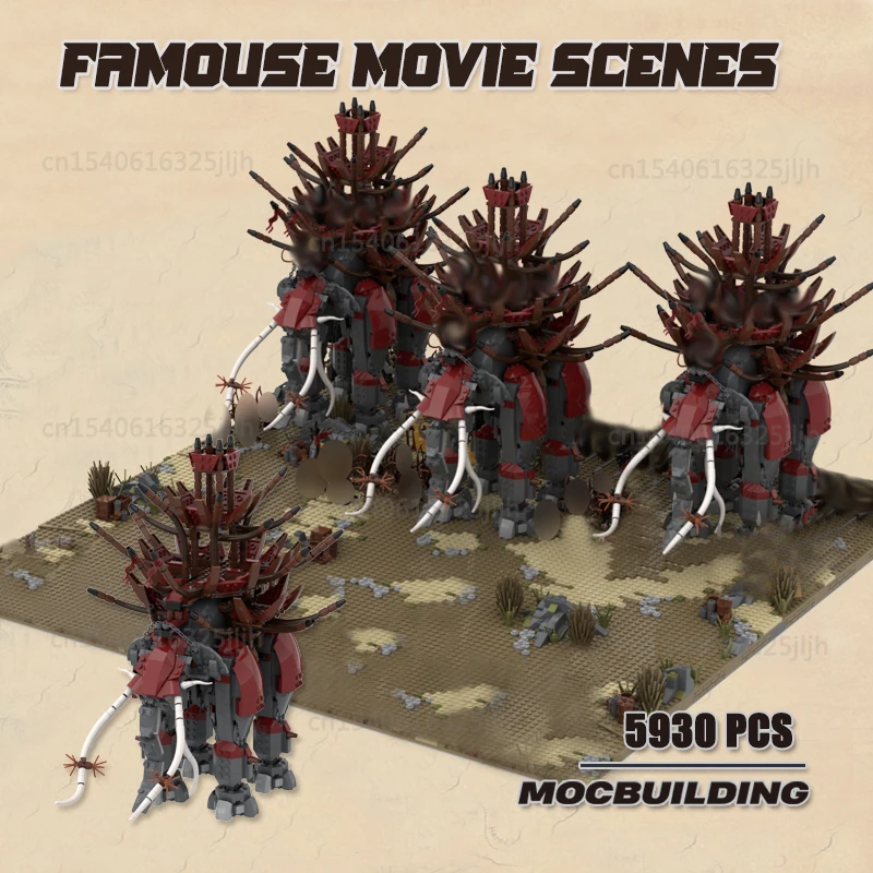 New UCS MOC Famous Movie Scenes Building Block Battle of the Fields Technology Bricks DIY Assembly Model Collection Toys Gift