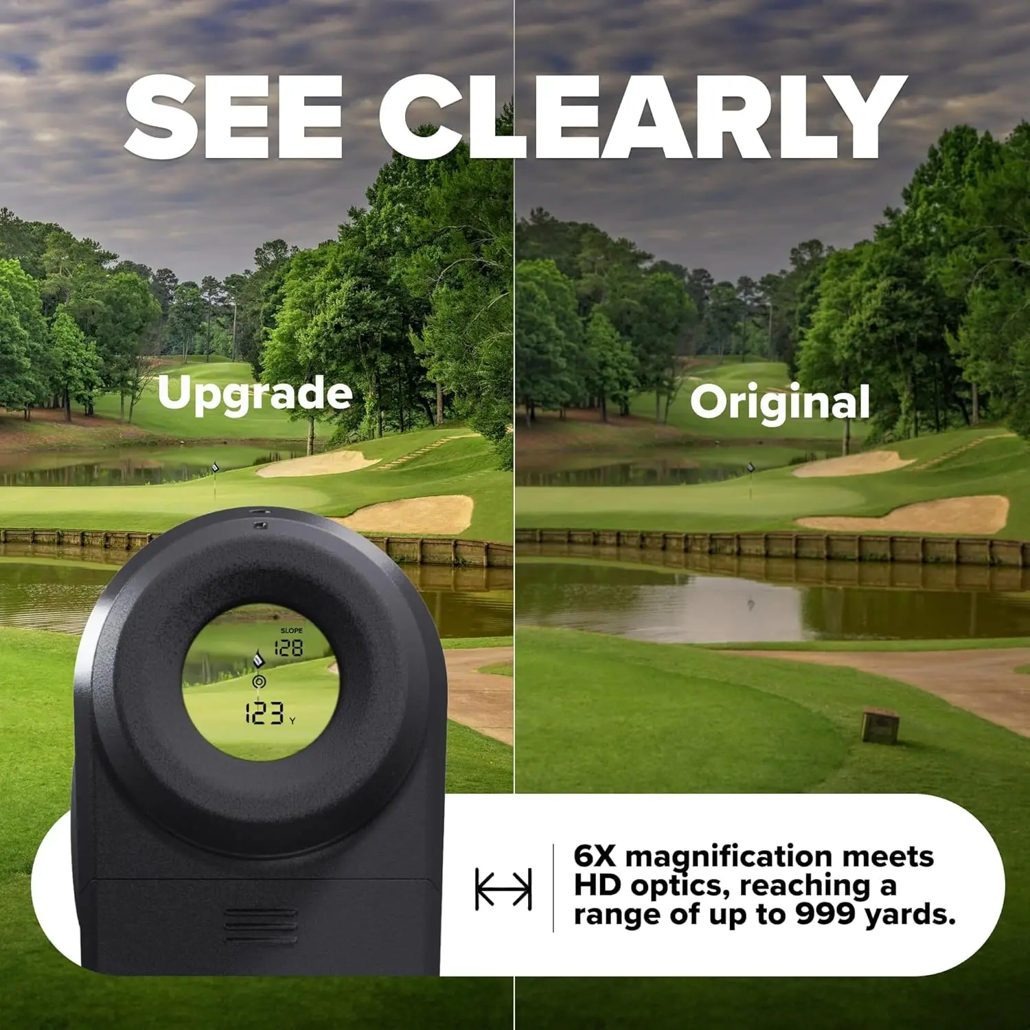 NX10 Golf Rangefinder: Golf's First Customizable Choice for Laser Accuracy, Slope Measurement, 6X Zoom, Flag Lock