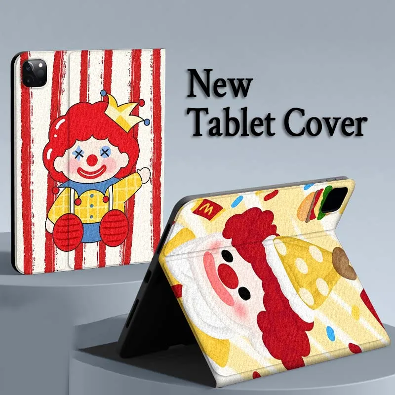 

Vintage cartoon style clown Case For iPad Air Mini Pro 7 6 5 9.7 11 10.5 12.9 Automatic Sleep/Wake Tablet