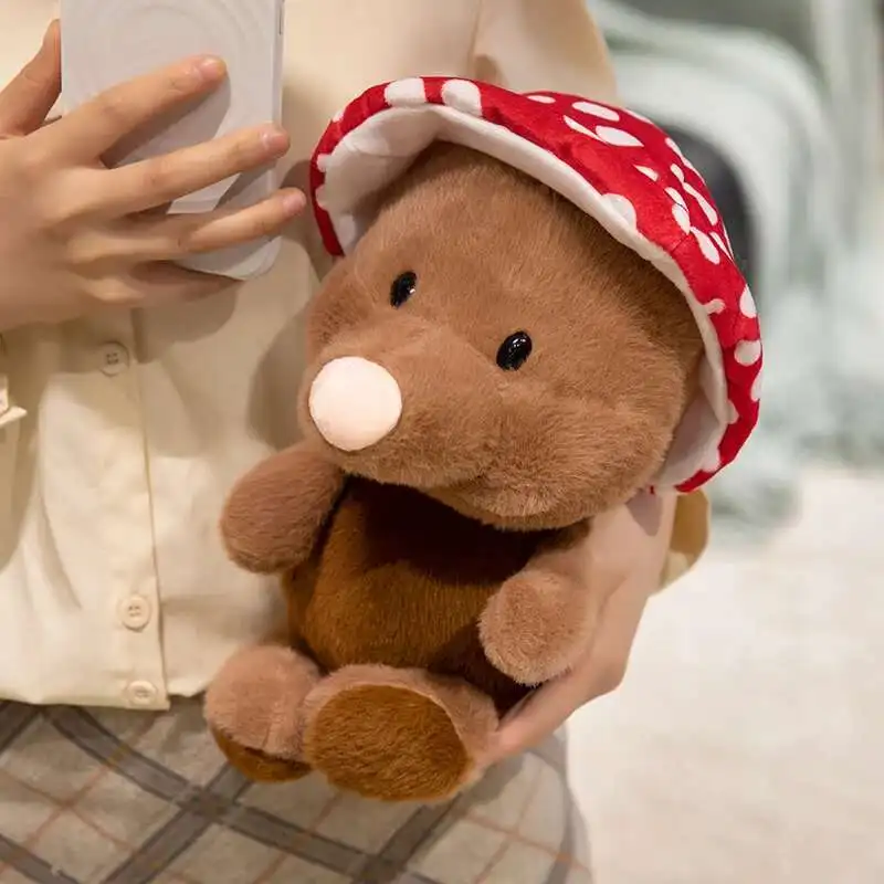 

Прекрасная плюшевая игрушка-крот, плюшевая кукла с грибной шляпой, креативная плюшевая игрушка-кошка, мягкая игрушка, детский подарок на день рождения, Рождественский подарок