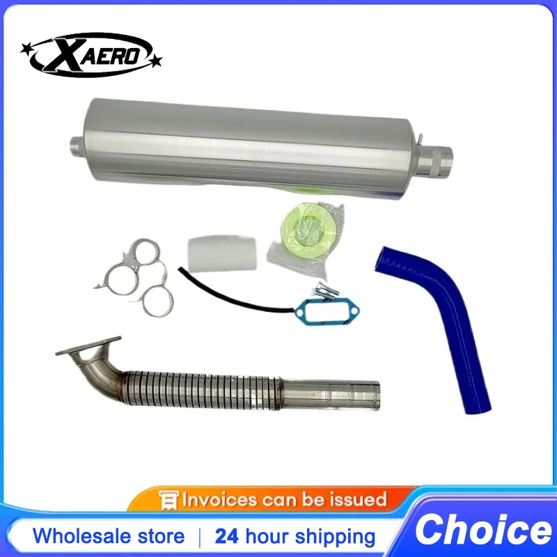 Original 170cc Long Performance Exhaust System with Accessories Stainless Steel Muffler Pipe for DLE170 RC Airplane Helicopter