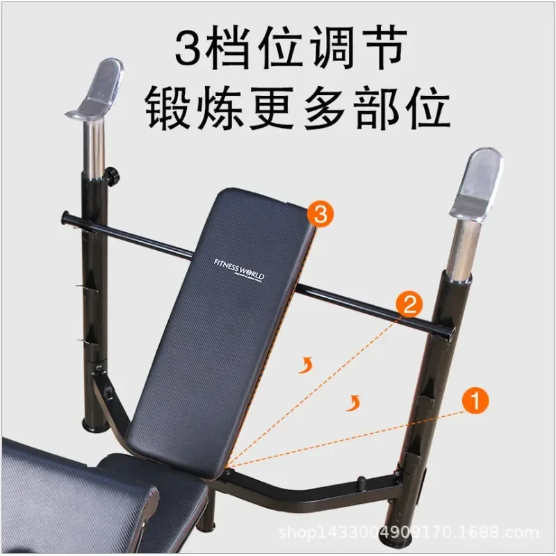 for Bench Press Frame Household Weight Bed Multifunctional Fitness Equipment Flat Bench Muscle Trainer Round Tube Weight Bed