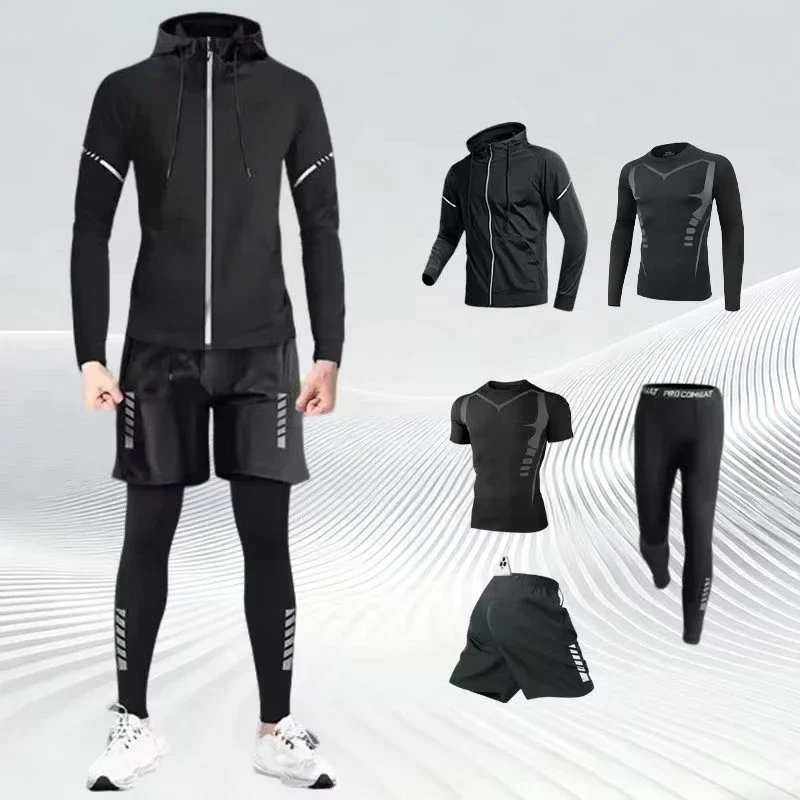 

2025 Бестселлер Тонкий спортивный комплект из пяти предметов, легкий и дышащий, высокоэластичный и быстросохнущий, для занятий спортом на велосипеде.