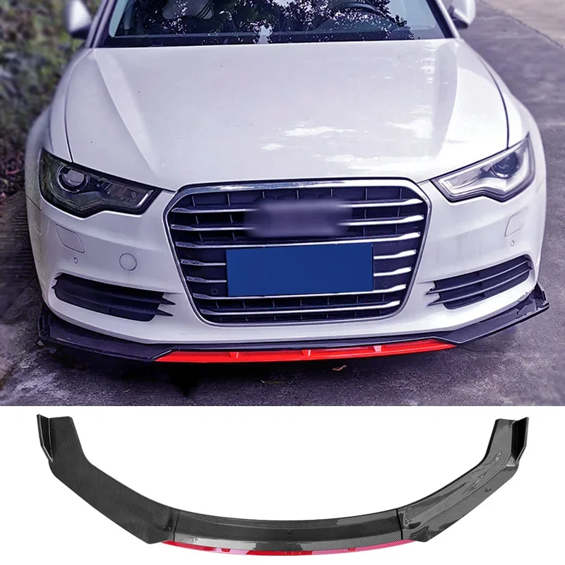 

Front Bumper Spoiler Protector Plate Lip Splitter for Audi A6 C7 Sedan 2012 - 2016 Type DGS Body Kit Carbon Surface Chin Shovel