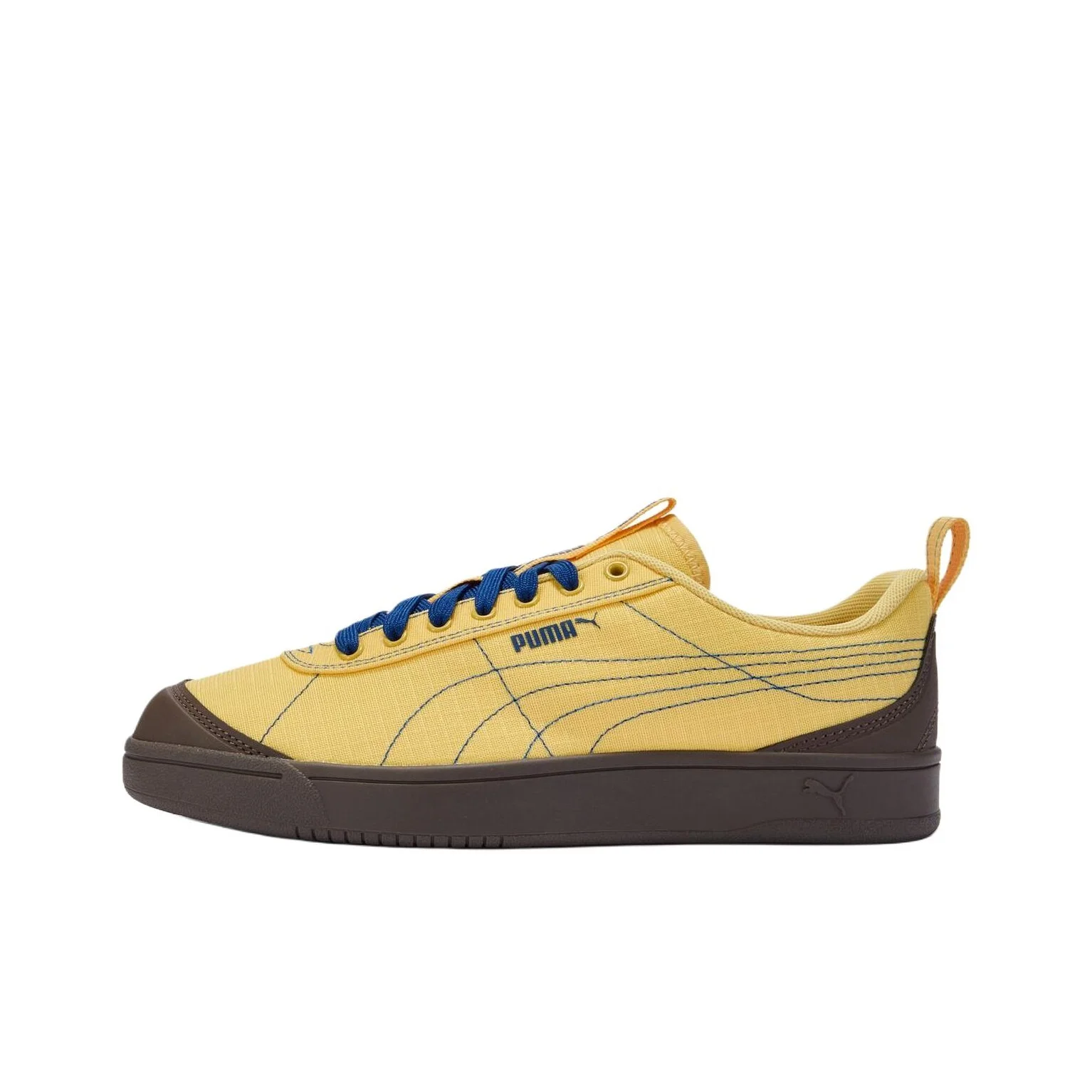 PUMA Grounded Textile, Artificial Leather Support Low top Skateboard Shoes Unisex Light Yellow Brown 409082-01