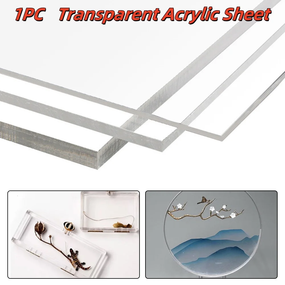 1PC Transparent Acrylic Sheet Methacrylate Display Clear Plastic Acrylic Sheet Board Sand Table Model Material For Architectural